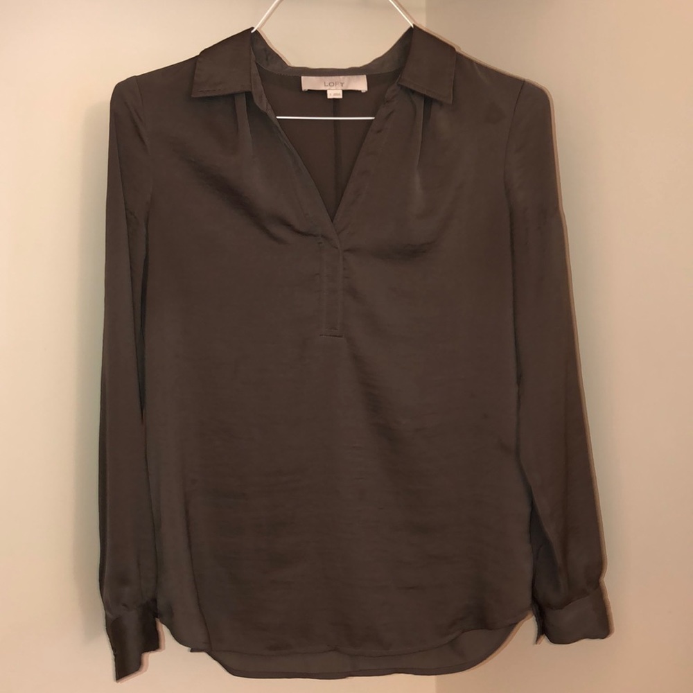 Brown Silk Blouse